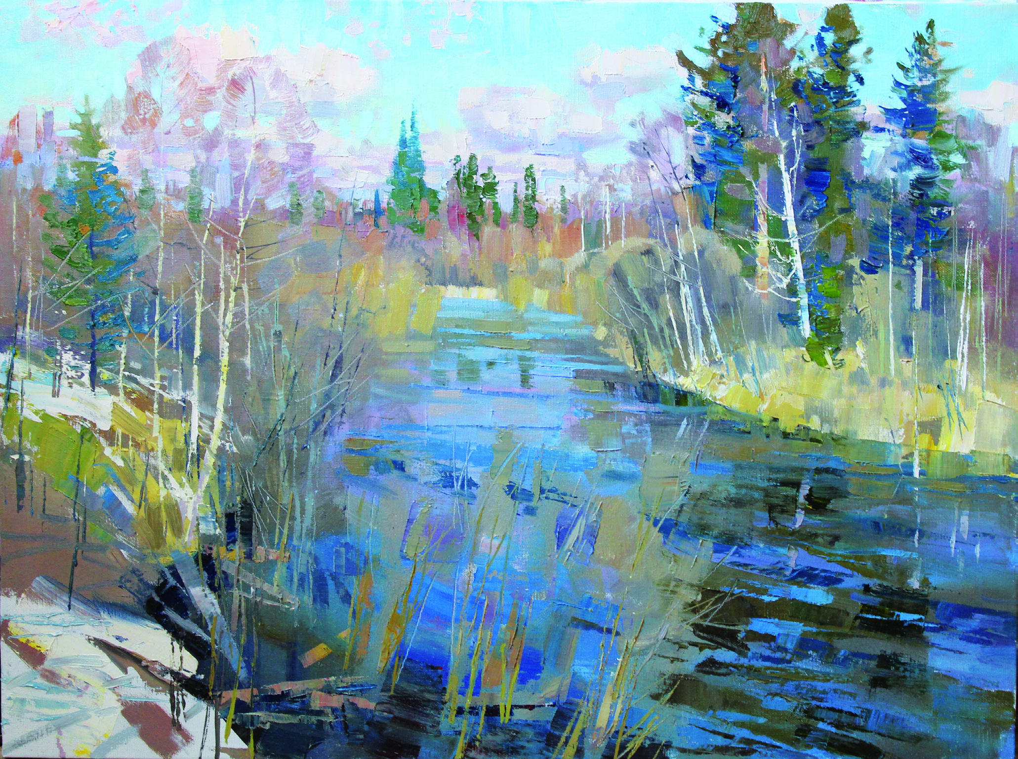 Аганская протока, весна