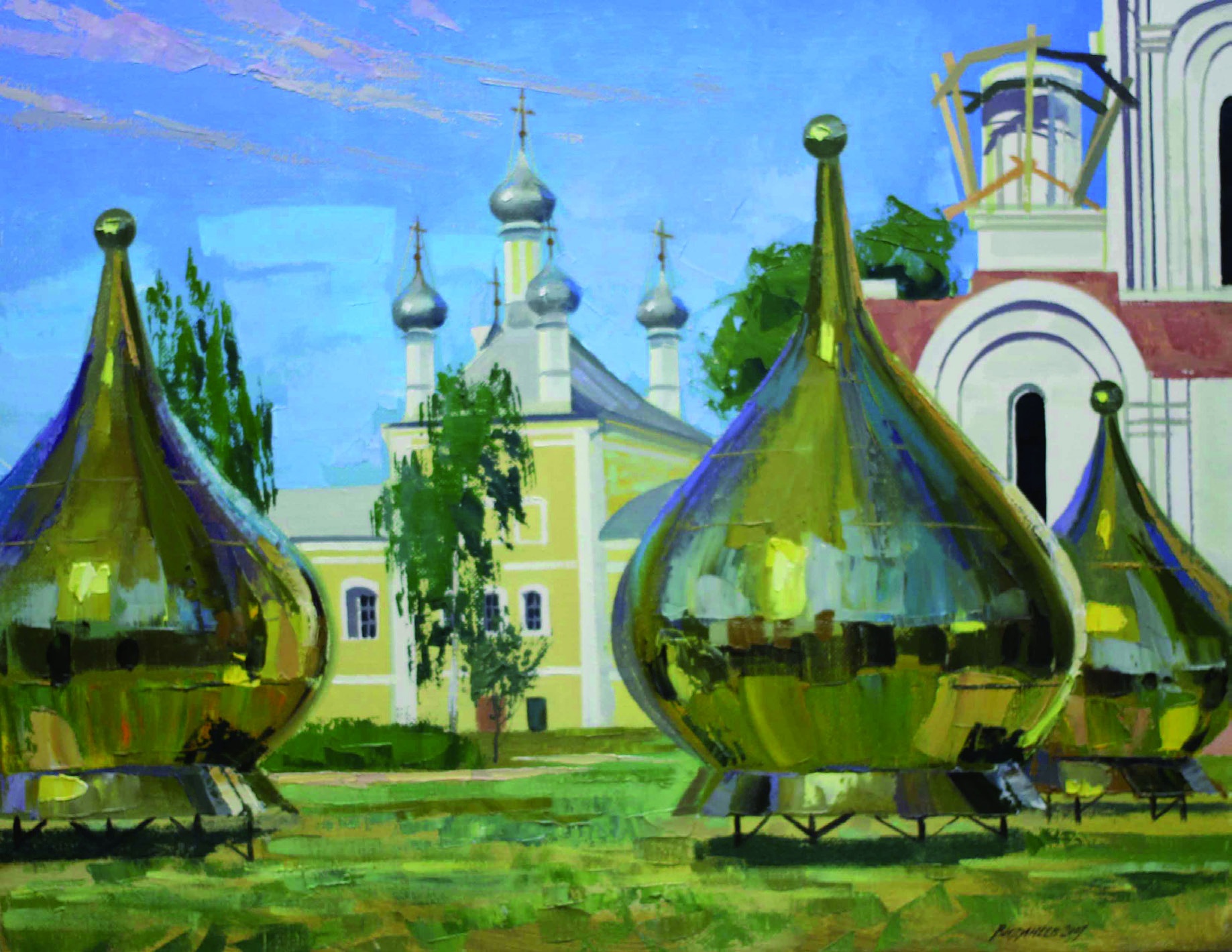 Купола строящегося храма