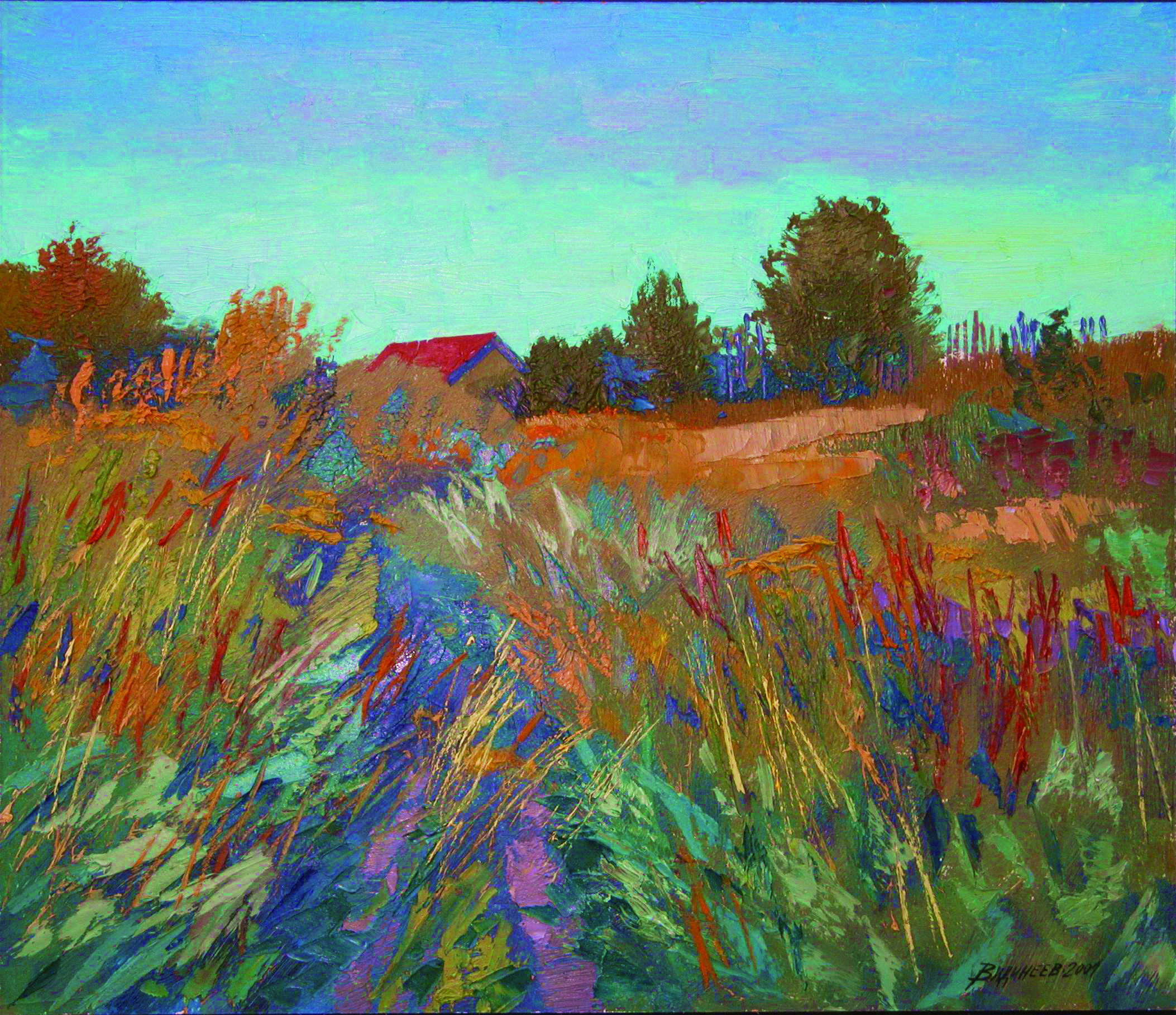 Травы на закате